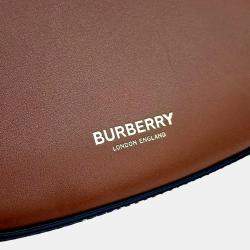 Pre Owned Burberry Brown Leather Olympia Mini Bag