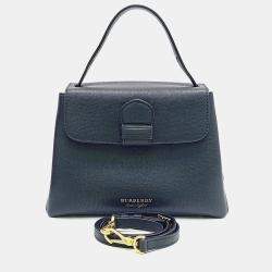 Pre Owned Burberry Black Leather Camberley Small Shoulder Bag