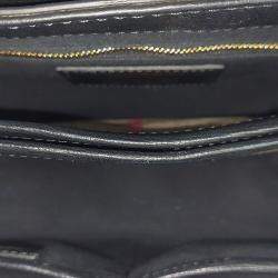 Pre Owned Burberry Black Leather Camberley Small Shoulder Bag