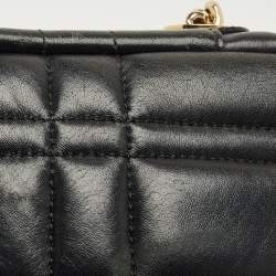 Pre Owned Burberry Black Quilted Leather Small Lola Camera Bag