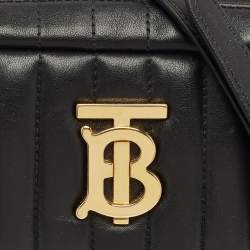 Pre Owned Burberry Black Quilted Leather Small Lola Camera Bag