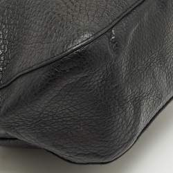 Pre Owned Burberry Black Pebbled Leather Orchard Bowler Bag