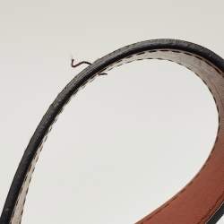 Pre Owned Burberry Brown/Beige House Check Fabric and Leather Medium Bridle Gosford Hobo