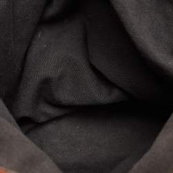 Pre Owned Burberry Brown/Beige House Check Fabric and Leather Medium Bridle Gosford Hobo