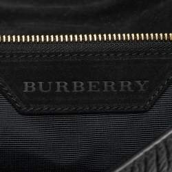 مملوكة مسبقًا حقيبة كلتش كبيرة بربري ميلدن هول جلد أسود