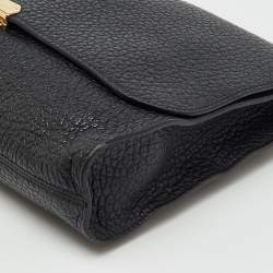 مملوكة مسبقًا حقيبة كلتش كبيرة بربري ميلدن هول جلد أسود