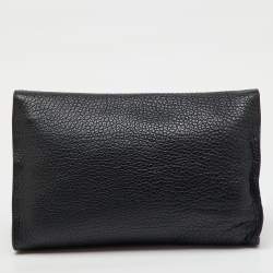 مملوكة مسبقًا حقيبة كلتش كبيرة بربري ميلدن هول جلد أسود