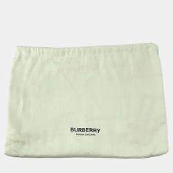 Pre Owned Burberry Roller Chain shoulder Black/White Canvas Leather