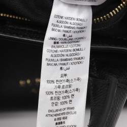 Pre Owned Burberry Black/Beige Leather and House Check Fabric Mini Banner Tote