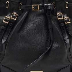 مملوكة مسبقًا Burberry Black Leather Bridle Whipstitch Tote