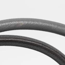 Pre Owned حقيبة ساتشل بربري قش ومزيج جلد رمادي