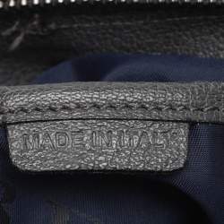 Pre Owned حقيبة ساتشل بربري قش ومزيج جلد رمادي