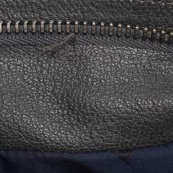 Pre Owned حقيبة ساتشل بربري قش ومزيج جلد رمادي