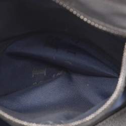 Pre Owned حقيبة ساتشل بربري قش ومزيج جلد رمادي