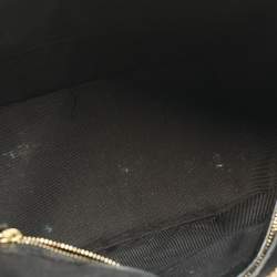 Pre Owned Burberry Black/Brown Zebra Print Haymarket Check Nylon and Leather Orchard Bowler Bag
