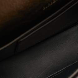 Pre Owned Burberry Bronze Leather Small Studded Olympia Shoulder Bag