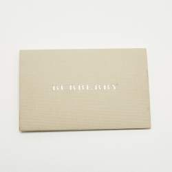 Pre Owned Burberry Gold/Brown Smoke Check Coated Canvas Zip Wristlet Pouch
