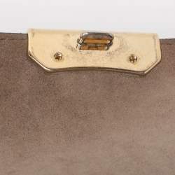 Pre Owned Burberry Taupe Grain Leather Madison Shoulder Bag