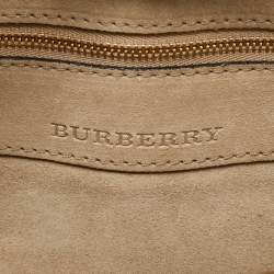 Pre Owned Burberry Gold Laser Cut Leather Theia Chain Clutch