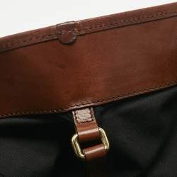 Pre Owned Burberry Brown/Beige House Check Canvas and Leather Canterbury Tote