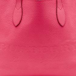 Pre Owned Burberry Neon Pink Leather Remington Tote