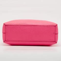 Pre Owned Burberry Neon Pink Leather Remington Tote
