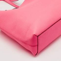 Pre Owned Burberry Neon Pink Leather Remington Tote