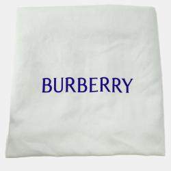 Pre Owned Burberry Shield Twin Bowling Bag Red Leather Size Small