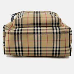 Pre Owned Burberry Nova Check Beige Canvas Backpack 