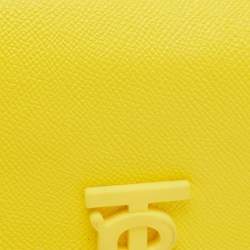 Pre Owned Burberry Yellow Leather TB Belt Bag