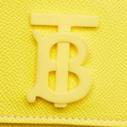 Pre Owned Burberry Yellow Leather TB Belt Bag