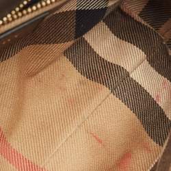 Pre Owned Burberry Black Leather Medley Buckle Crossbody Bag