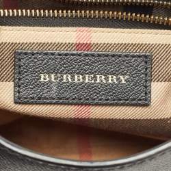Pre Owned Burberry Black Leather Medley Buckle Crossbody Bag