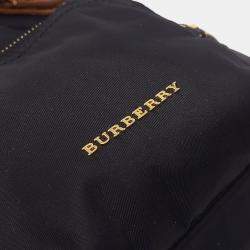 Pre Owned Burberry Black Fabric Rucksack Small