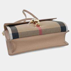 Pre Owned Burberry Beige/Brown Canvas Macken Crossbody Bag