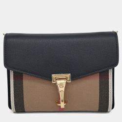 Pre Owned Burberry Beige/Brown Canvas Macken Crossbody Bag