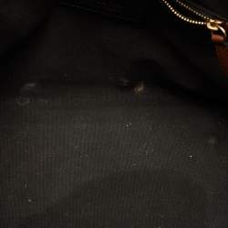 Pre Owned Burberry Brown/Beige House Check Fabric and Leather Small Canterbury Tote