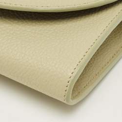 Pre Owned Burberry Oliver Green Leather Rocking Horse Wallet On Chain