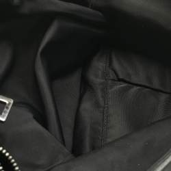 Pre Owned Burberry Black Leather and Nylon Logo Hobo