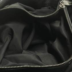 Pre Owned Burberry Black Leather and Nylon Logo Hobo
