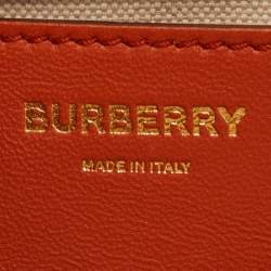 مملوكة مسبقًا حقيبة بربري لولا قماش برتقالي صغيرة