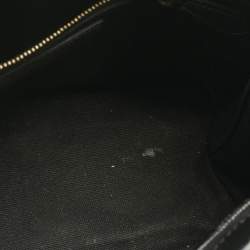 Pre Owned Burberry White/Black Leather and House Check Fabric Small Brogues Banner Tote