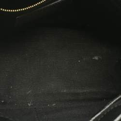 Pre Owned Burberry White/Black Leather and House Check Fabric Small Brogues Banner Tote