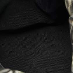 Pre Owned Burberry Black Canvas and Leather Eyelet Tote