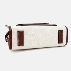 Pre Owned Burberry Beige Brown Canvas and Leather Freya tote and crossbody bag