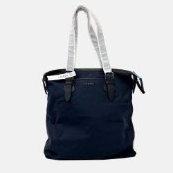 Pre Owned Burberry Navy Blue Nylon fabric shoulder bag