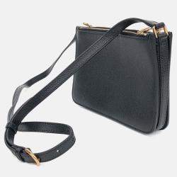 Pre Owned Burberry Black Leather crossbody bag