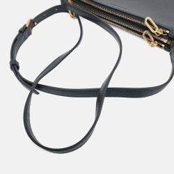 Pre Owned Burberry Black Leather crossbody bag