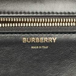 Pre Owned Burberry Brown Leopard Print Calf Hair Small TB Shoulder Bag