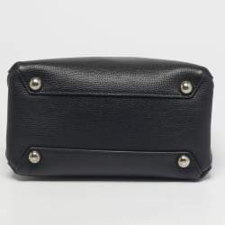 Pre Owned Burberry Black Leather Mini Banner Tote